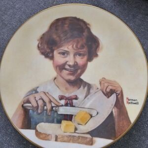 Norman Rockwell 1st edition "Butter Girl" Gorham decorative plate